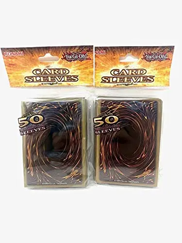 Official Yu-Gi-Oh Deluxe card sleeves with classic card back design