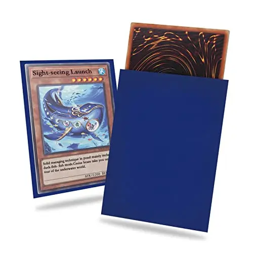 Night Blue Fabmaker textured back Japanese card sleeves for Yu-Gi-Oh