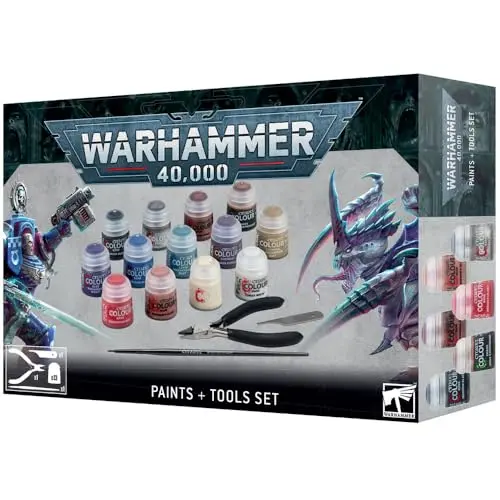 Games Workshop Warhammer 40,000 paints and tools set for miniature painting